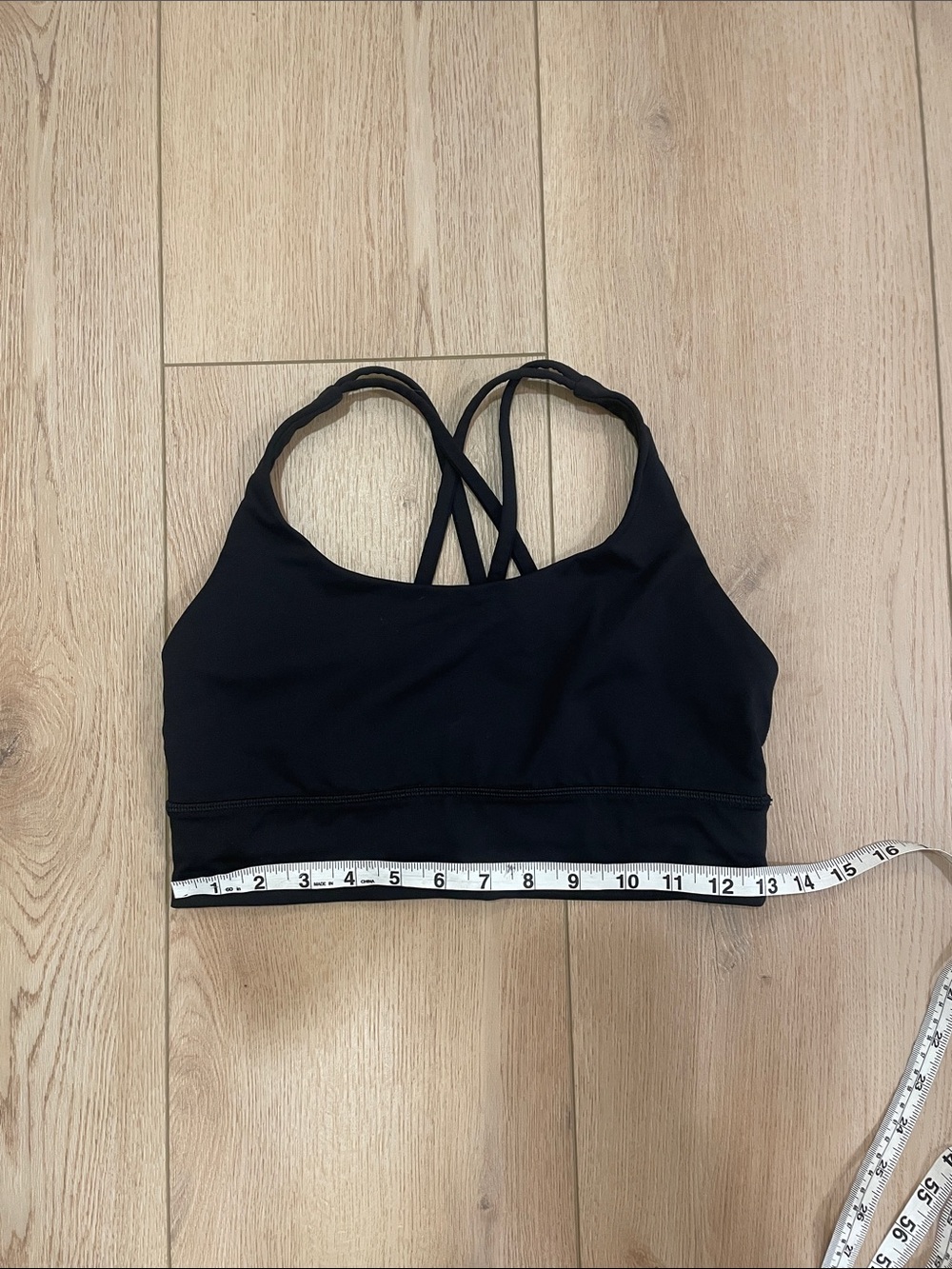 lululemon athletica Black Crisscross Strappy Sports Bra